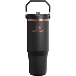 STANLEY IceFlow 2.0 Flip Straw Tumbler, 30 oz, Chili Red | Easy Carry Handle | Twist On Lid and Flip Up Straw | Leak Resistant Water Bottle | Insulated Stainless Steel | BPA-Free(Messi Goat Black)