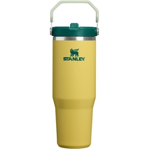 STANLEY IceFlow 2.0 Flip Straw Tumbler, 30 oz, Chili Red | Easy Carry Handle | Twist On Lid and Flip Up Straw | Leak Resistant Water Bottle | Insulated Stainless Steel | BPA-Free(Daffodil Emerald)