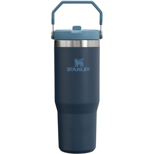 STANLEY IceFlow 2.0 Flip Straw Tumbler, 30 oz, Chili Red | Easy Carry Handle | Twist On Lid and Flip Up Straw | Leak Resistant Water Bottle | Insulated Stainless Steel | BPA-Free(Navy)