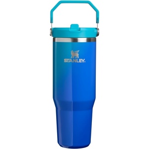 STANLEY IceFlow 2.0 Flip Straw Tumbler, 30 oz, Chili Red | Easy Carry Handle | Twist On Lid and Flip Up Straw | Leak Resistant Water Bottle | Insulated Stainless Steel | BPA-Free(Sea Glass Aura)
