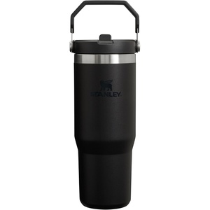 STANLEY IceFlow 2.0 Flip Straw Tumbler, 30 oz, Chili Red | Easy Carry Handle | Twist On Lid and Flip Up Straw | Leak Resistant Water Bottle | Insulated Stainless Steel | BPA-Free(Black 2.0)