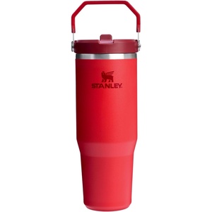 STANLEY IceFlow 2.0 Flip Straw Tumbler, 30 oz, Chili Red | Easy Carry Handle | Twist On Lid and Flip Up Straw | Leak Resistant Water Bottle | Insulated Stainless Steel | BPA-Free(Chili Red)