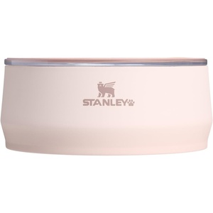 STANLEY Pet Bowl | 3-Cup (24 oz) Insulated Stainless Steel Dog & Cat Bowl | Splash-Resistant Lid | Dishwasher Safe | BPA-Free | Black 2.0(Rose Quartz)