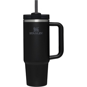 STANLEY Quencher H2.0 Flow State Tumbler, 30 oz, Chili Red | Handle and Straw | 3-Position Lid | Cup Holder Compatible for Travel | Insulated Stainless Steel Cup | BPA-Free(Black)