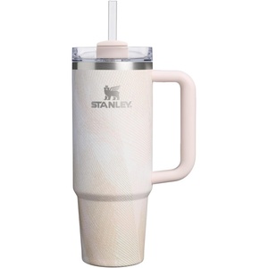 STANLEY Quencher H2.0 Flow State Tumbler, 30 oz, Chili Red | Handle and Straw | 3-Position Lid | Cup Holder Compatible for Travel | Insulated Stainless Steel Cup | BPA-Free(Sahara Plume)