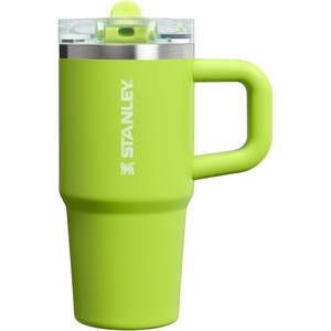 STANLEY Quencher ProTour Flipstraw Tumbler, 20 oz, Chili Black | Built-In Straw & Handle | Cupholder Compatible for Travel | Leakproof Insulated Stainless Steel Cup | BPA-Free(Chartreuse)
