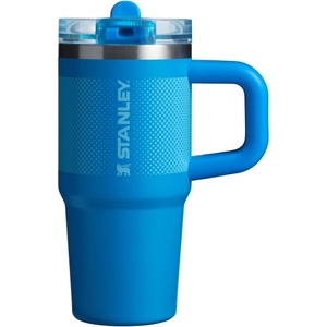 STANLEY Quencher ProTour Flipstraw Tumbler, 20 oz, Chili Black | Built-In Straw & Handle | Cupholder Compatible for Travel | Leakproof Insulated Stainless Steel Cup | BPA-Free(Azure Fade)