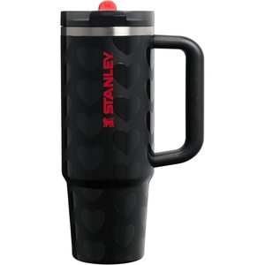 STANLEY Quencher ProTour Flipstraw Tumbler, 20 oz, Chili Black | Built-In Straw & Handle | Cupholder Compatible for Travel | Leakproof Insulated Stainless Steel Cup | BPA-Free(Black Lovely)