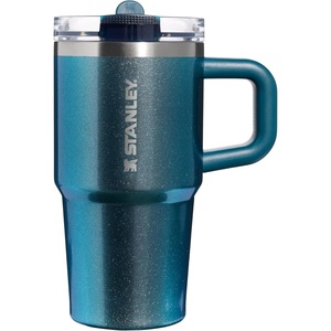 STANLEY Quencher ProTour Flipstraw Tumbler, 20 oz, Chili Black | Built-In Straw & Handle | Cupholder Compatible for Travel | Leakproof Insulated Stainless Steel Cup | BPA-Free(Ponderosa Shimmer)