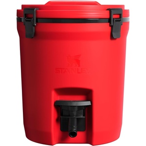 Stanley Adventure Fast Flow Water Jug | Leakproof Ice Water Dispenser | Insulated Beverage Cooler | Easy Pour Spigot and Latched Foam Lid | BPA-Free(Chili Black)