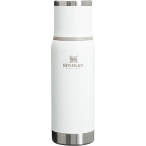 Stanley Adventure-To-Go Vacuum Bottle 1.1 qt | Wide Mouth with Leakproof Cup Lid | Keep Drinks Hot or Cold | Packable for Travel | Insulated Stainless Steel Thermal Bottle | BPA-Free | Chili Red(Frost)