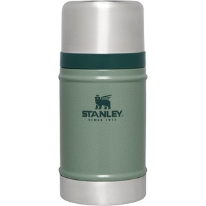 Stanley Classic Legendary Large Food Jar 24 oz | Vacuum Insulated Food Container | Wide Mouth Screw On Lid | Packable for Travel | Stainless Steel & Leakproof Lid | Hammertone Green