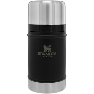 Stanley Classic Legendary Large Food Jar 24 oz | Vacuum Insulated Thermos Food Container | Wide Mouth Screw On Lid | Packable for Travel | Stainless Steel with Leakproof Lid | BPA-Free | Black 2.0