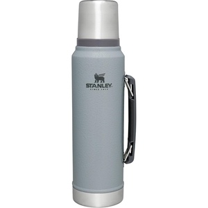 Stanley Classic Legendary Vacuum Bottle 20 oz | Wide Mouth with Leakproof Cup Lid | Keep Drinks Hot or Cold | Packable for Travel | Insulated Stainless Steel Thermal Bottle | BPA-Free | Black 2.0(Hammertone Silver)