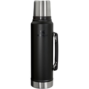 Stanley Classic Legendary Vacuum Bottle 20 oz | Wide Mouth with Leakproof Cup Lid | Keep Drinks Hot or Cold | Packable for Travel | Insulated Stainless Steel Thermal Bottle | BPA-Free | Black 2.0(Black 2.0)