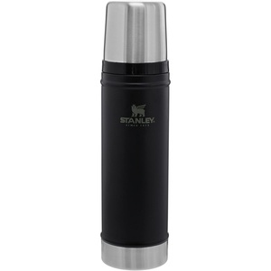 Stanley Classic Legendary Vacuum Bottle 20 oz | Wide Mouth with Leakproof Cup Lid | Keep Drinks Hot or Cold | Packable for Travel | Insulated Stainless Steel Thermal Bottle | BPA-Free | Black 2.0(Matte Black)