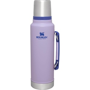 Stanley Classic Legendary Vacuum Bottle 20 oz | Wide Mouth with Leakproof Cup Lid | Keep Drinks Hot or Cold | Packable for Travel | Insulated Stainless Steel Thermal Bottle | BPA-Free | Black 2.0(Lavender)