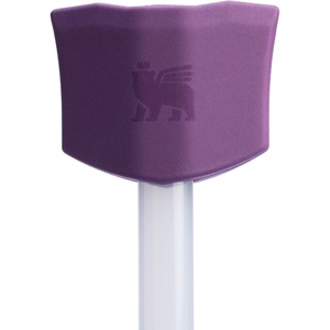 Stanley Quencher Stay Smooth Anti-Pucker Straw Topper 2-Pack | Ergonomic Sip Through Straw Cap for Tumbler with Handle | Silicone Accessory for Drinking Cup | BPA-Free | Chili Red(Dark Lilac)