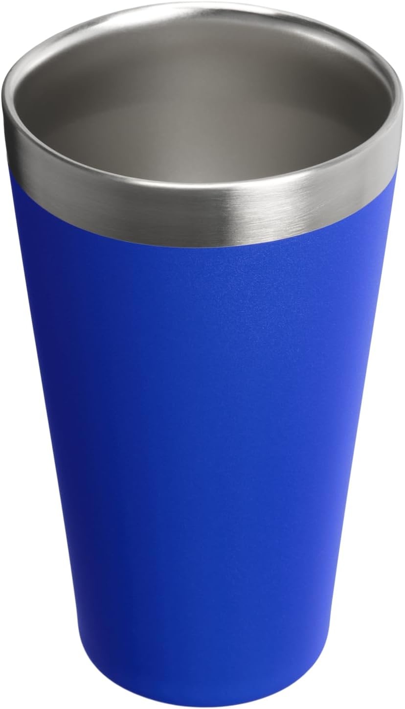 image:imageSTANLEY Adventure Stacking Beer Pint Glass Stackable Drinking Cup for Cold Beverages Dishwasher Safe Insulated Stainless Steel Tumbler BPAFreeCobalt