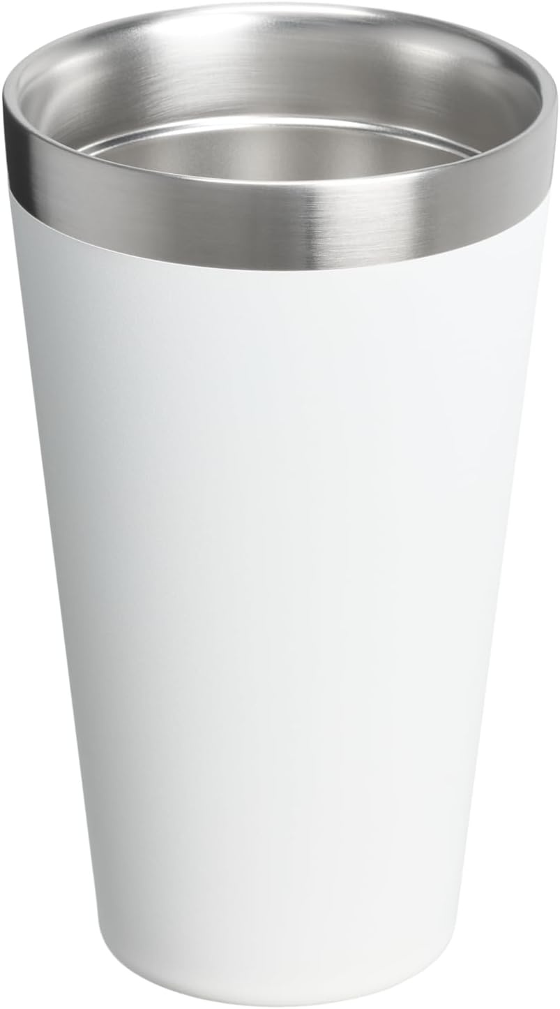 image:imageSTANLEY Adventure Stacking Beer Pint Glass Stackable Drinking Cup for Cold Beverages Dishwasher Safe Insulated Stainless Steel Tumbler BPAFreeFrost