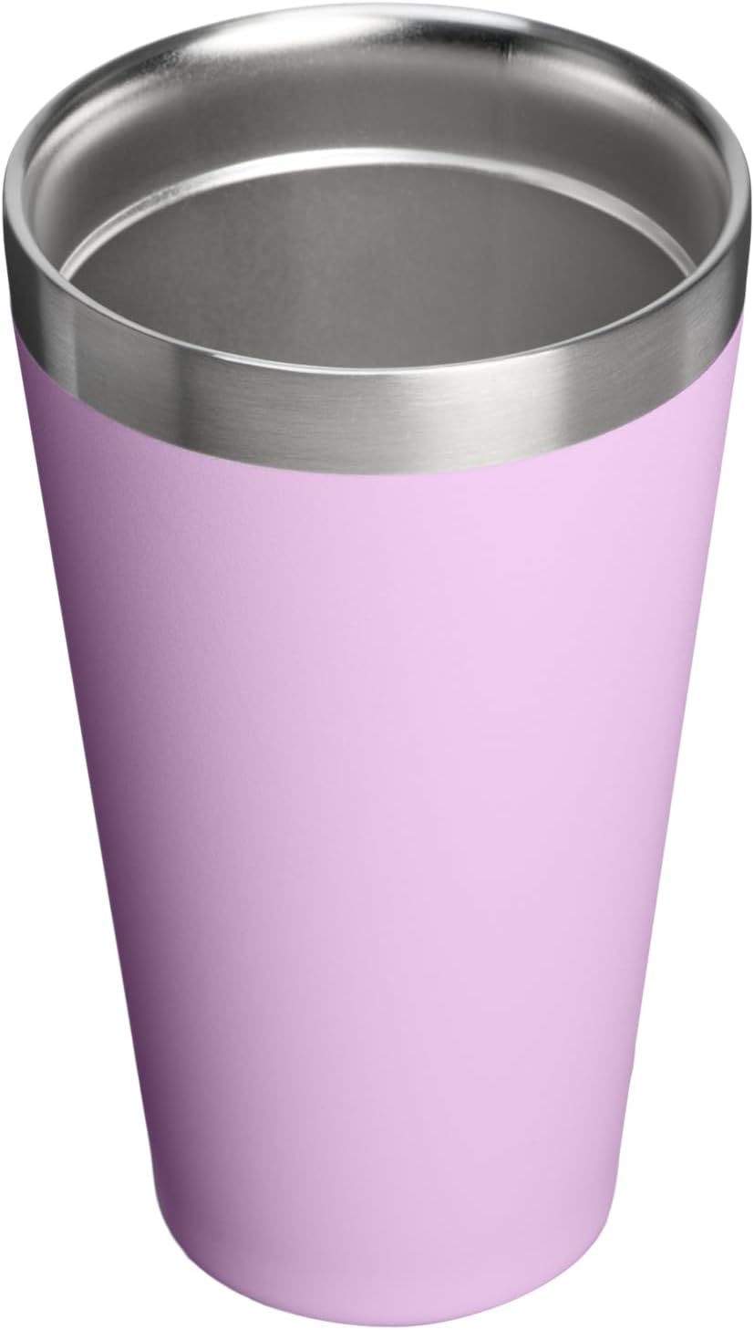 image:imageSTANLEY Adventure Stacking Beer Pint Glass Stackable Drinking Cup for Cold Beverages Dishwasher Safe Insulated Stainless Steel Tumbler BPAFreeSoft Orchid