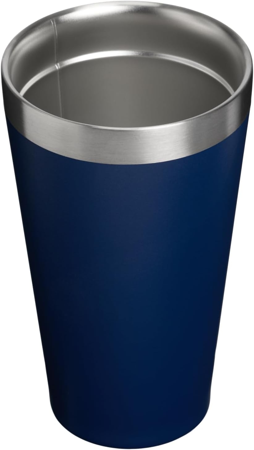 image:imageSTANLEY Adventure Stacking Beer Pint Glass Stackable Drinking Cup for Cold Beverages Dishwasher Safe Insulated Stainless Steel Tumbler BPAFreeTeam Navy Red
