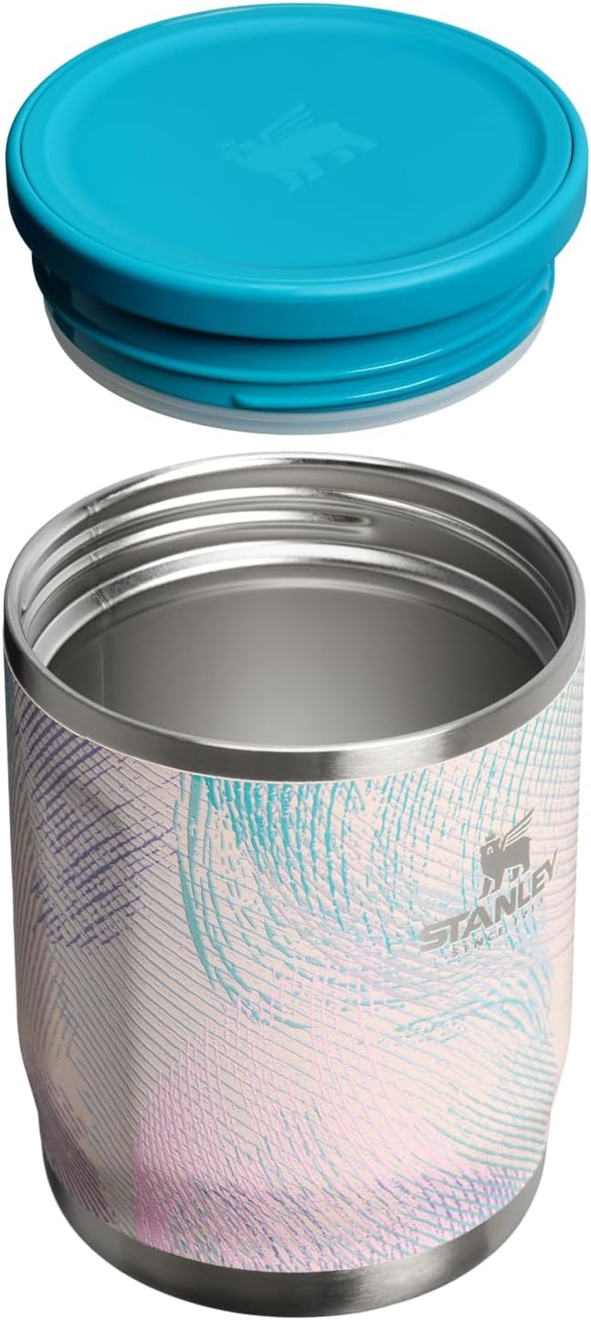 image:imageSTANLEY Adventure ToGo Food Jar and Spork 24 oz Vacuum Insulated Food Container Wide Mouth Screw On Lid Packable for Travel Stainless Steel with Leakproof Lid BPAFree Spring GreenSea Glass Plume