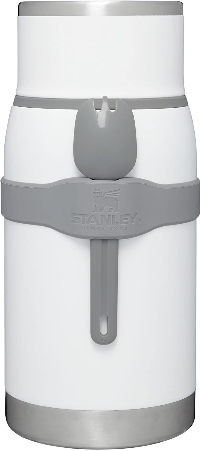 image:imageSTANLEY Adventure ToGo Food Jar and Spork 24 oz Vacuum Insulated Food Container Wide Mouth Screw On Lid Packable for Travel Stainless Steel with Leakproof Lid BPAFree Spring GreenPolar