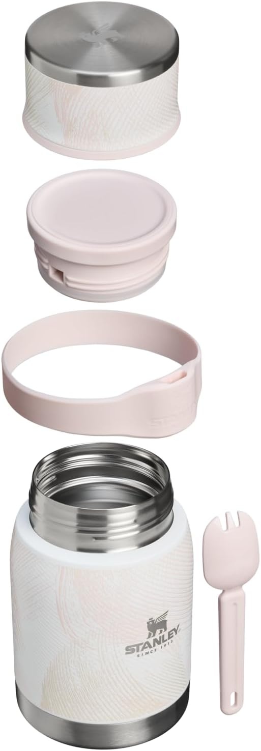 image:imageSTANLEY Adventure ToGo Food Jar and Spork 24 oz Vacuum Insulated Food Container Wide Mouth Screw On Lid Packable for Travel Stainless Steel with Leakproof Lid BPAFree Spring GreenSahara Plume