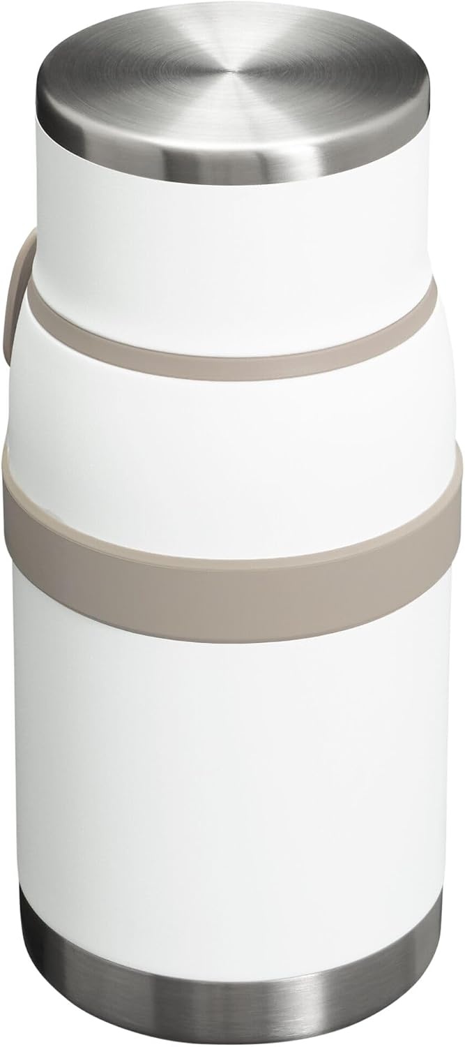 image:imageSTANLEY Adventure ToGo Food Jar and Spork 24 oz Vacuum Insulated Food Container Wide Mouth Screw On Lid Packable for Travel Stainless Steel with Leakproof Lid BPAFree Spring GreenFrost