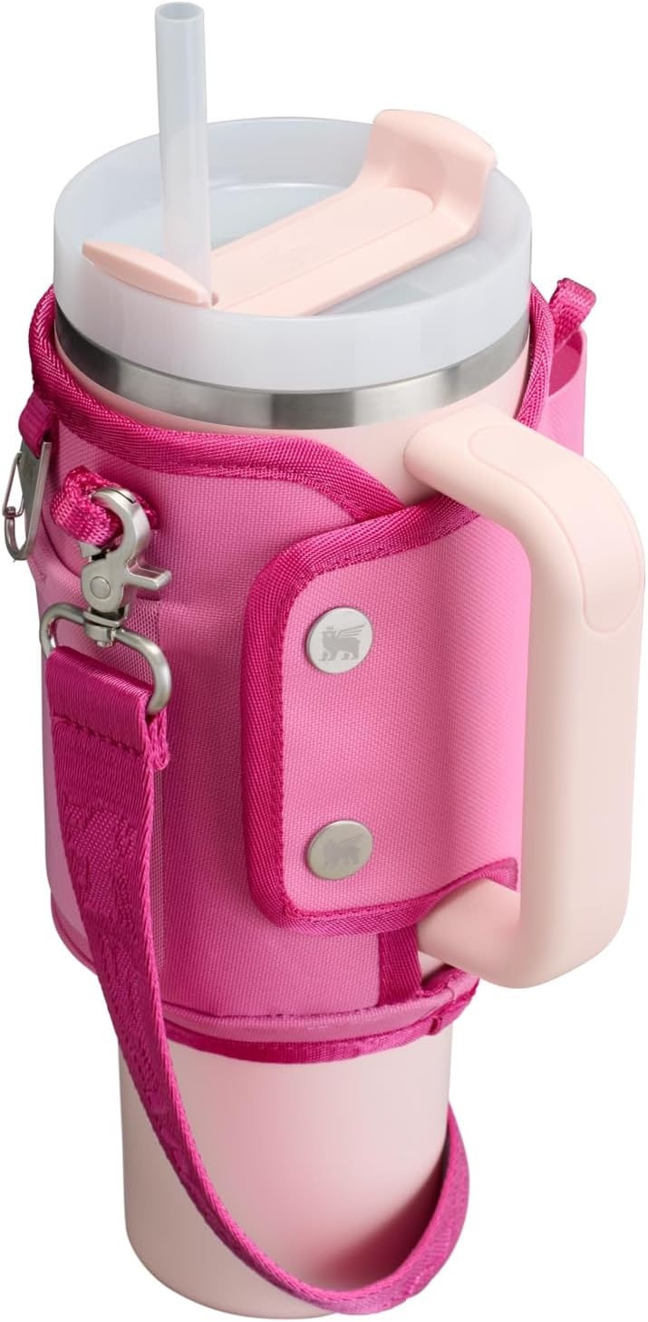 image:imageSTANLEY All Day Quencher Carry All for 40 oz Tumbler with Handle Crossbody Bag with Phone Holder Pocket Card Sleeve amp Detachable Strap Water Bottle Carrier Bag BPAFree MistPeony