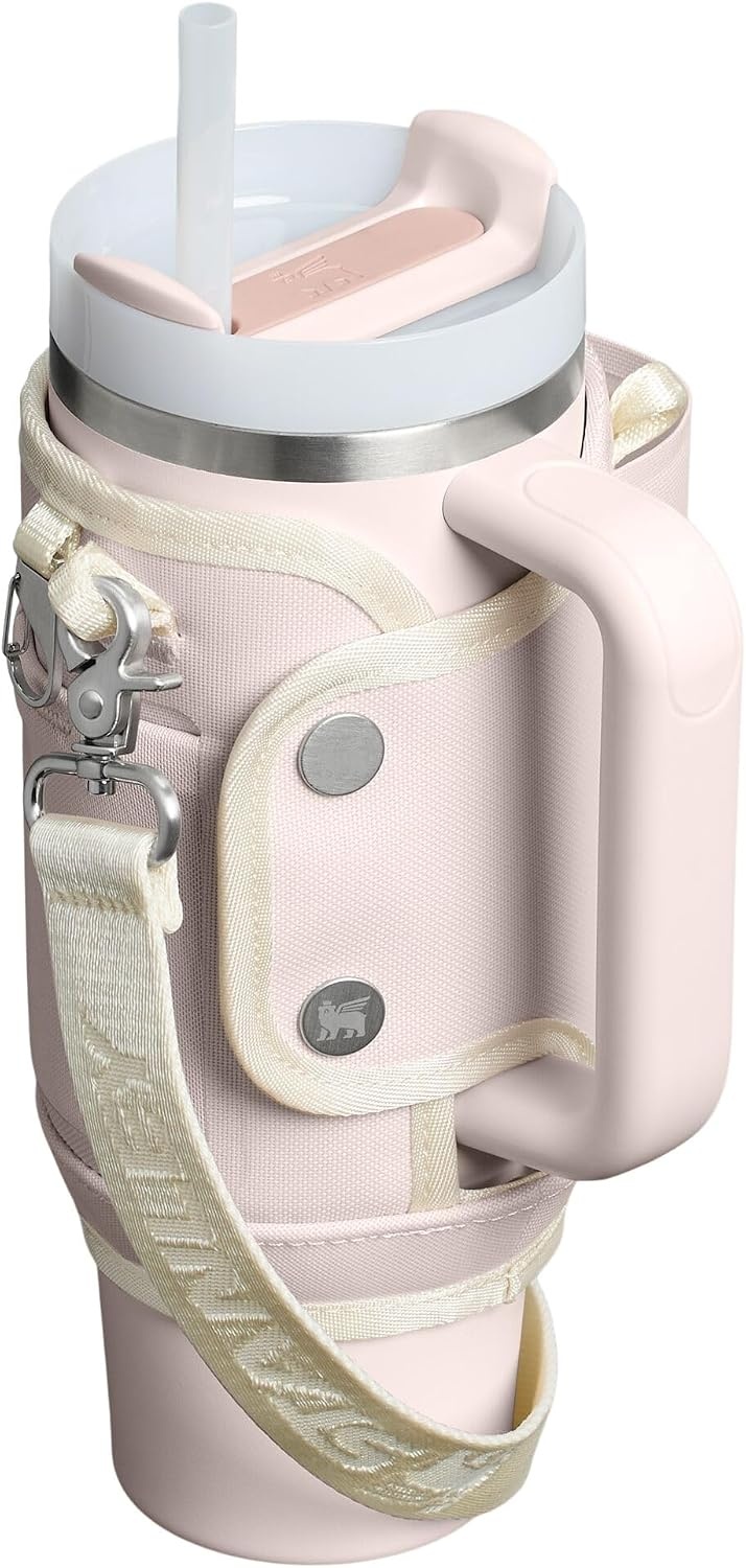image:imageSTANLEY All Day Quencher Carry All for 40 oz Tumbler with Handle Crossbody Bag with Phone Holder Pocket Card Sleeve amp Detachable Strap Water Bottle Carrier Bag BPAFree MistRose Quartz