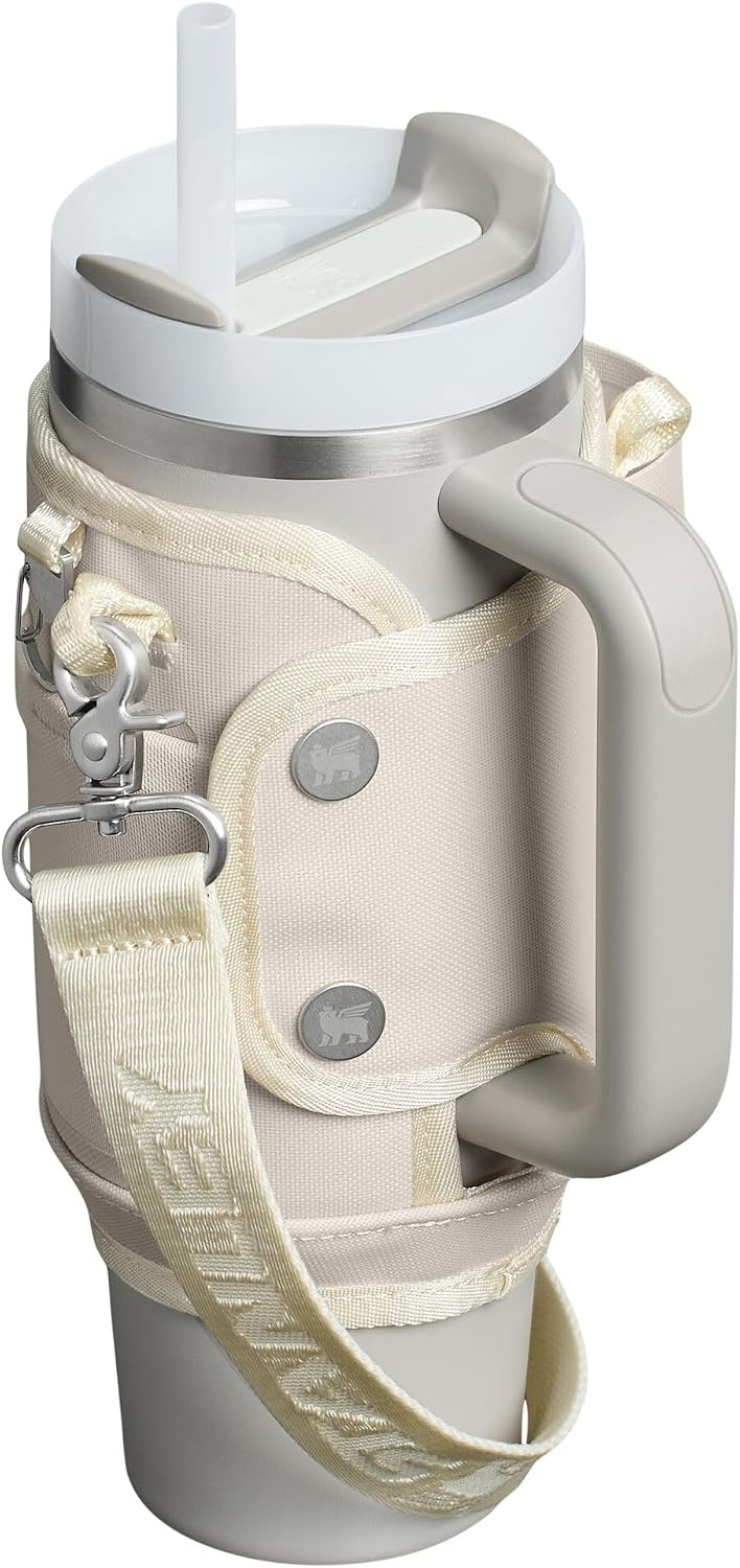 image:imageSTANLEY All Day Quencher Carry All for 40 oz Tumbler with Handle Crossbody Bag with Phone Holder Pocket Card Sleeve amp Detachable Strap Water Bottle Carrier Bag BPAFree MistCream
