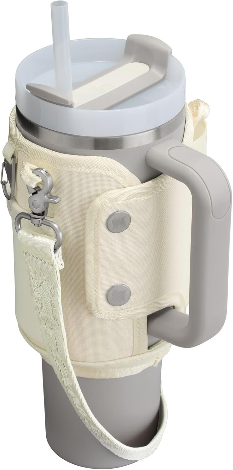 image:imageSTANLEY All Day Quencher Carry All for 40 oz Tumbler with Handle Crossbody Bag with Phone Holder Pocket Card Sleeve amp Detachable Strap Water Bottle Carrier Bag BPAFree MistCream