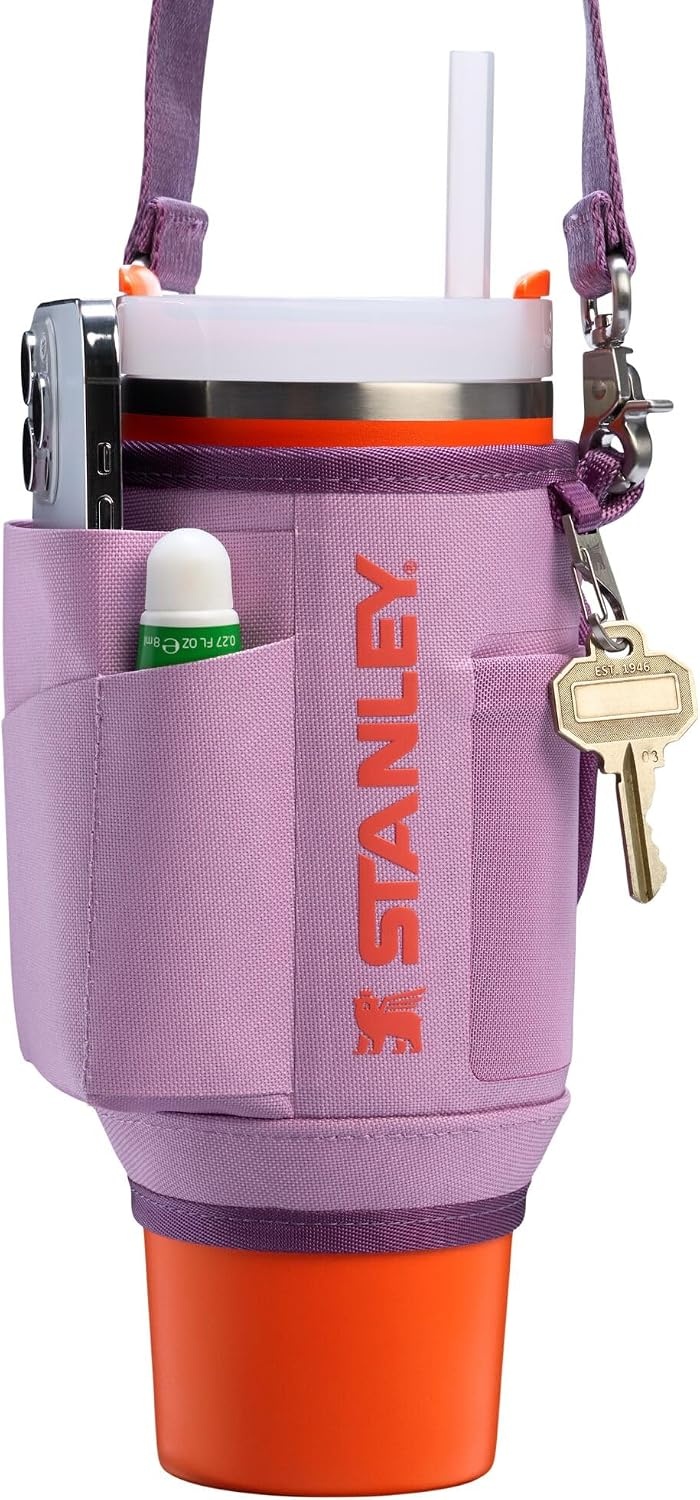 image:imageSTANLEY All Day Quencher Carry All for 40 oz Tumbler with Handle Crossbody Bag with Phone Holder Pocket Card Sleeve amp Detachable Strap Water Bottle Carrier Bag BPAFree MistLilac