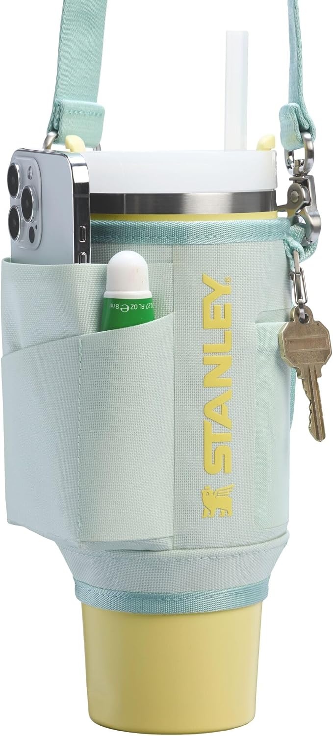 image:imageSTANLEY All Day Quencher Carry All for 40 oz Tumbler with Handle Crossbody Bag with Phone Holder Pocket Card Sleeve amp Detachable Strap Water Bottle Carrier Bag BPAFree MistMist
