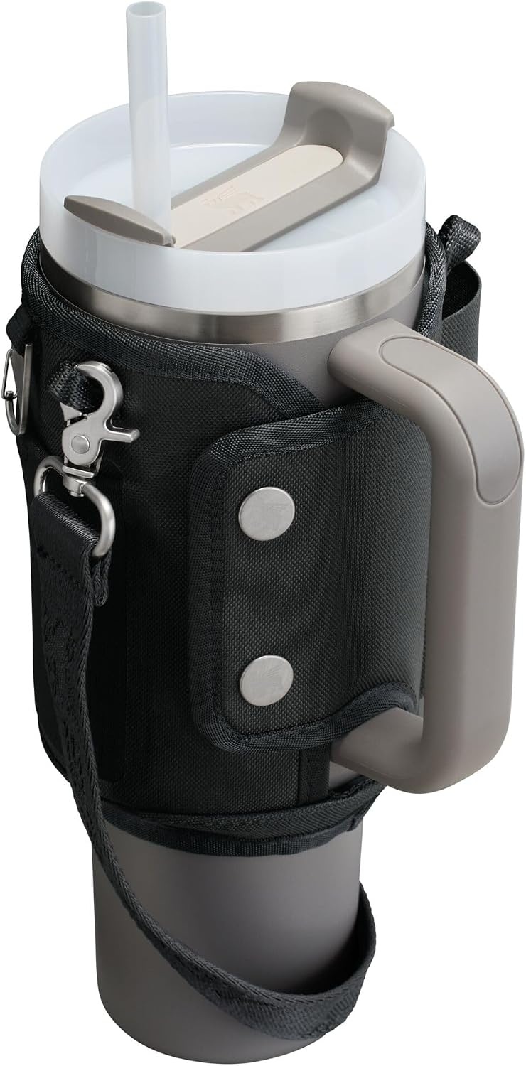 image:imageSTANLEY All Day Quencher Carry All for 40 oz Tumbler with Handle Crossbody Bag with Phone Holder Pocket Card Sleeve amp Detachable Strap Water Bottle Carrier Bag BPAFree MistBlack