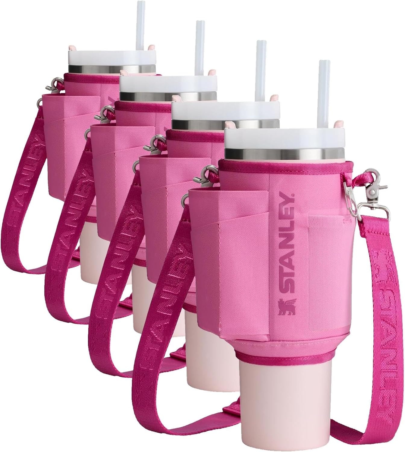 image:imageSTANLEY All Day Quencher Carry All for 40 oz Tumbler with Handle Crossbody Bag with Phone Holder Pocket Card Sleeve amp Detachable Strap Water Bottle Carrier Bag BPAFree MistPeony