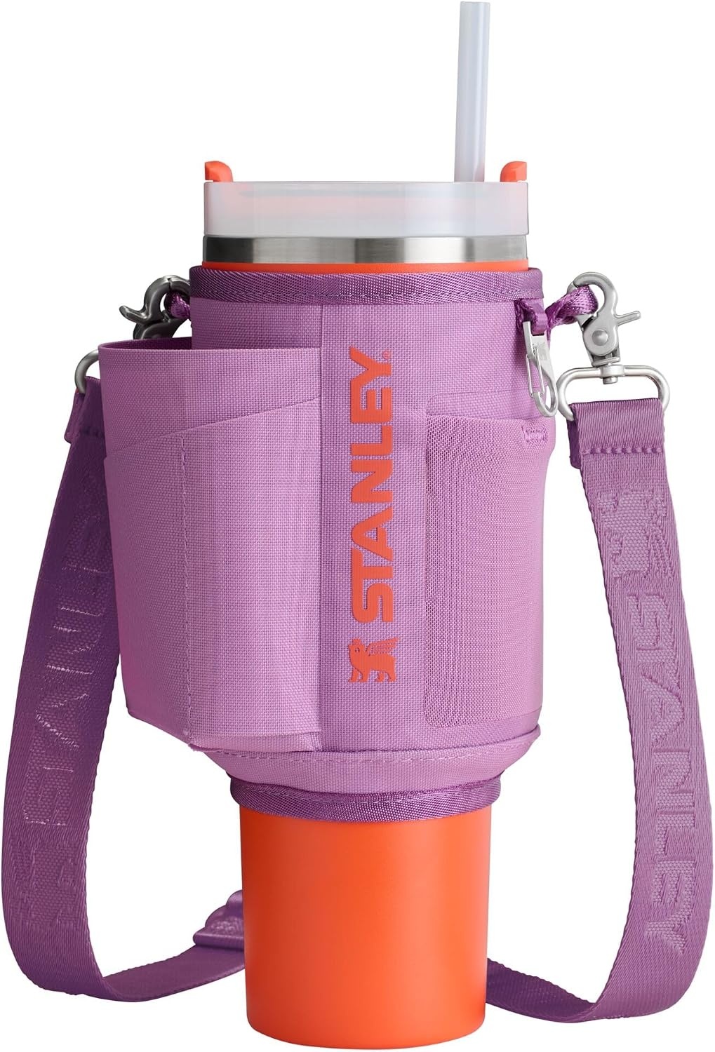 image:imageSTANLEY All Day Quencher Carry All for 40 oz Tumbler with Handle Crossbody Bag with Phone Holder Pocket Card Sleeve amp Detachable Strap Water Bottle Carrier Bag BPAFree MistLilac
