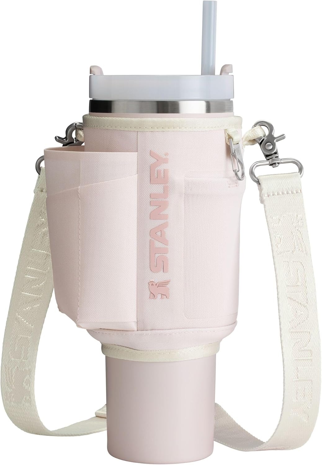 image:imageSTANLEY All Day Quencher Carry All for 40 oz Tumbler with Handle Crossbody Bag with Phone Holder Pocket Card Sleeve amp Detachable Strap Water Bottle Carrier Bag BPAFree MistRose Quartz