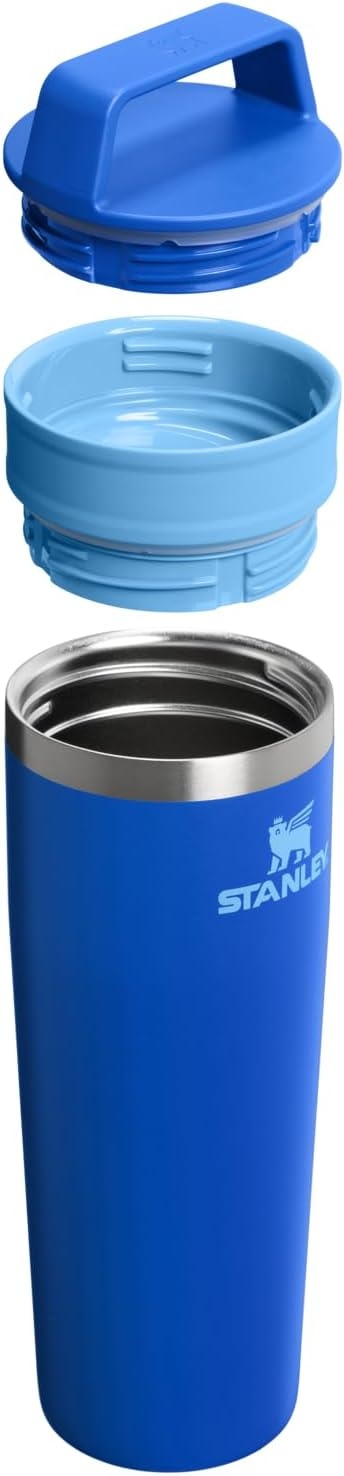 image:imageSTANLEY Cafe To Go Travel Mug 20 oz Leakproof TwoPart Drink Through Lid Tumbler Cup for Coffee Tea and Drinks Insulated Stainless Steel Coffee Mug BPAFree DaffodilCobalt