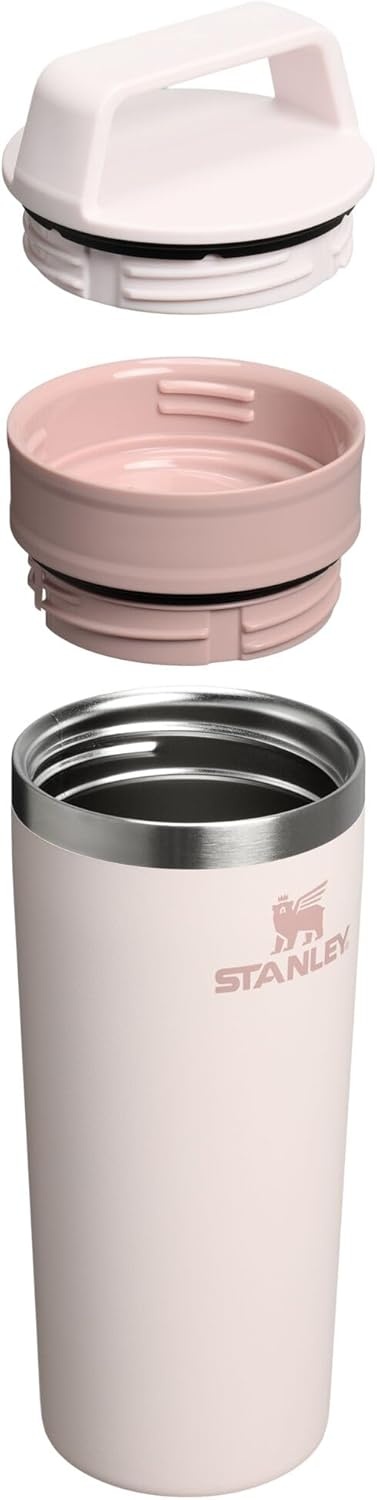 image:imageSTANLEY Cafe To Go Travel Mug 20 oz Leakproof TwoPart Drink Through Lid Tumbler Cup for Coffee Tea and Drinks Insulated Stainless Steel Coffee Mug BPAFree DaffodilRose Quartz