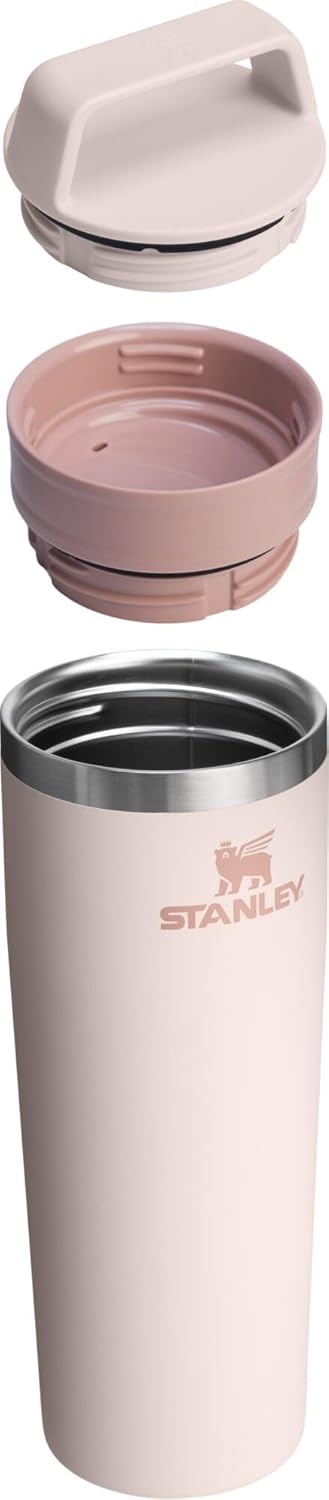 image:imageSTANLEY Cafe To Go Travel Mug 20 oz Leakproof TwoPart Drink Through Lid Tumbler Cup for Coffee Tea and Drinks Insulated Stainless Steel Coffee Mug BPAFree DaffodilRose Quartz