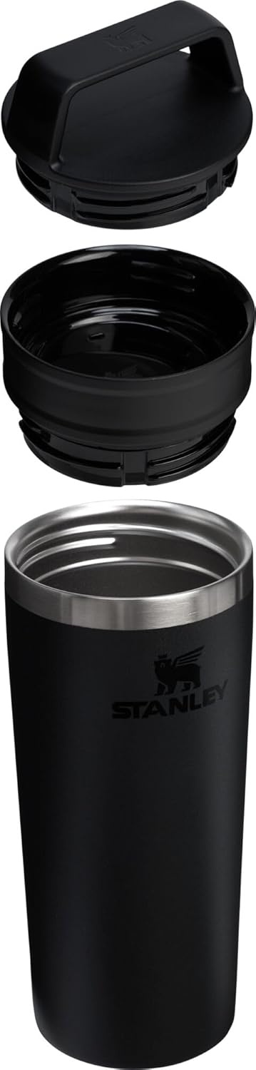 image:imageSTANLEY Cafe To Go Travel Mug 20 oz Leakproof TwoPart Drink Through Lid Tumbler Cup for Coffee Tea and Drinks Insulated Stainless Steel Coffee Mug BPAFree DaffodilBlack 20