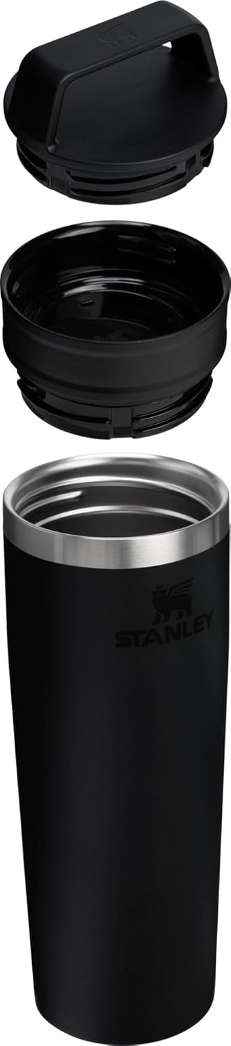 image:imageSTANLEY Cafe To Go Travel Mug 20 oz Leakproof TwoPart Drink Through Lid Tumbler Cup for Coffee Tea and Drinks Insulated Stainless Steel Coffee Mug BPAFree DaffodilBlack 20