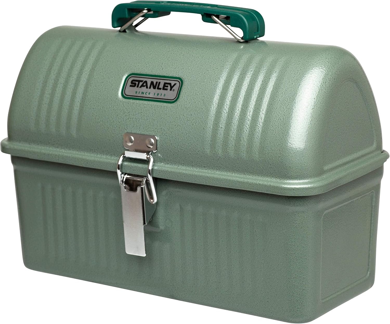 image:imageSTANLEY Classic Lunch Box 55 qt Vintage Metal Lunchbox Durable Meal Container with Handle and Latch Stores Food Drinks Thermos Water Bottle Hammer Tone Green55Quart Pack of 2