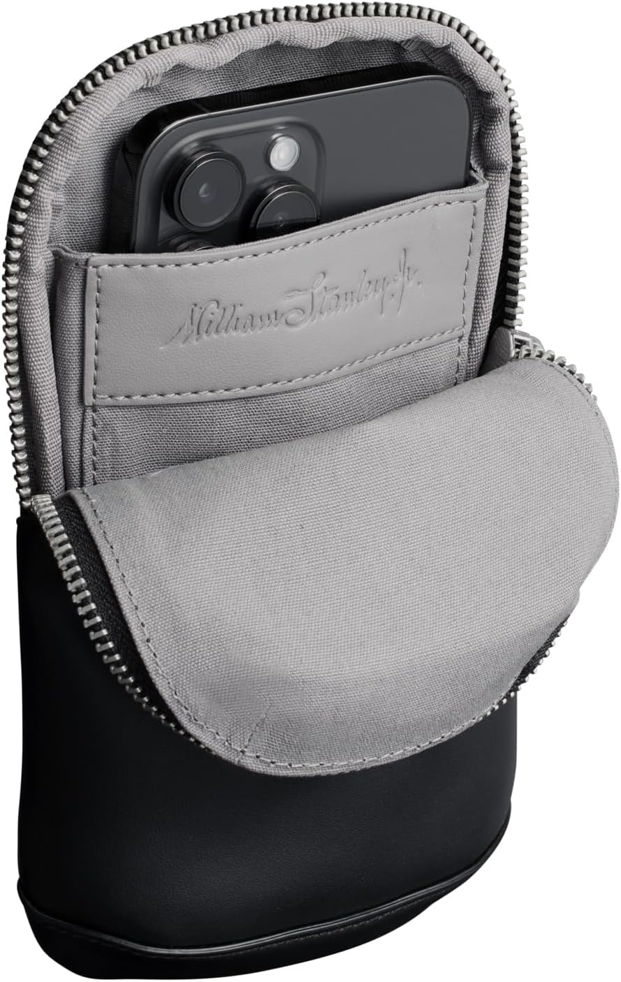 image:imageSTANLEY Cross Bottle Essentials Case Max Phone Wallet Keys Holder for Water Bottle Faux Leather Accessory PouchBlack