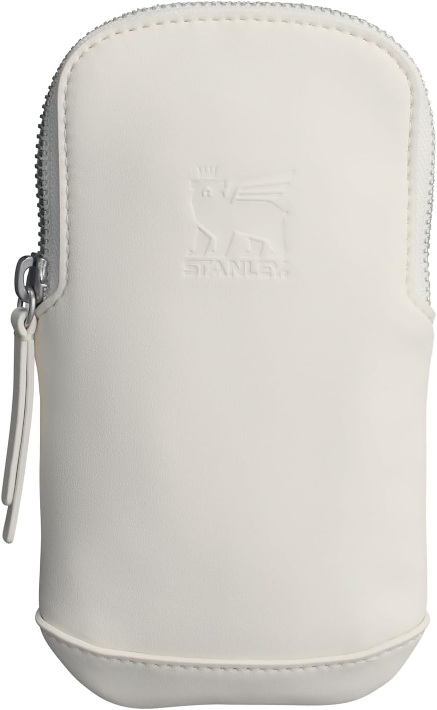 image:imageSTANLEY Cross Bottle Essentials Case Max Phone Wallet Keys Holder for Water Bottle Faux Leather Accessory PouchCream