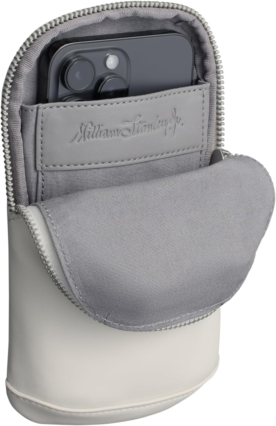 image:imageSTANLEY Cross Bottle Essentials Case Max Phone Wallet Keys Holder for Water Bottle Faux Leather Accessory PouchCream