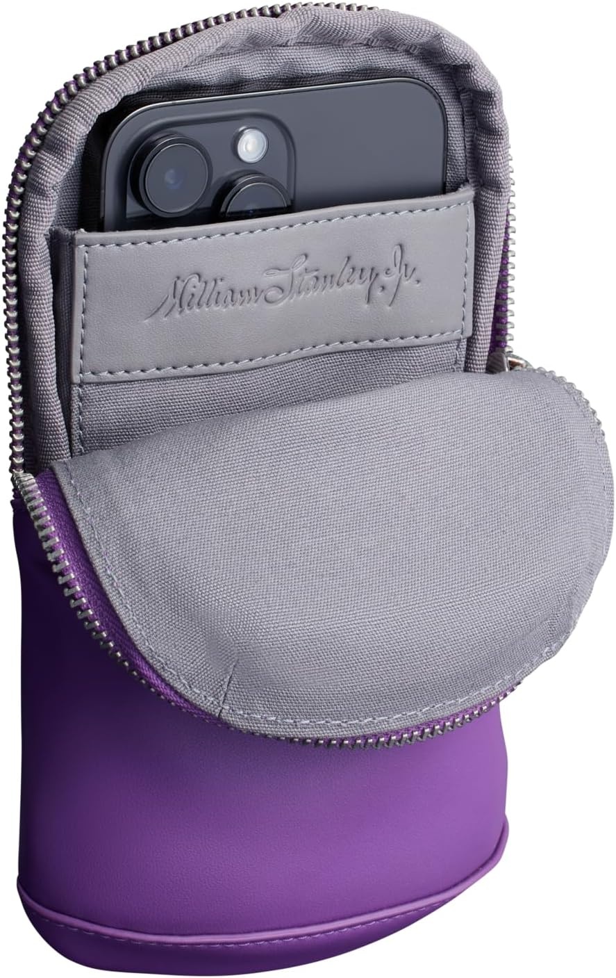 image:imageSTANLEY Cross Bottle Essentials Case Max Phone Wallet Keys Holder for Water Bottle Faux Leather Accessory PouchLilac